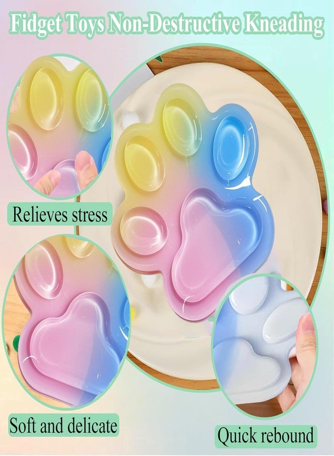 RAMONI Big Squishy Toy, Taba Squishies, Fufu Squishy Big 12cm Squishy Toys Cat Paw Big Squeeze Stress Relief Kawaii Furry Cat Paw Stress Fidget Toy Gifts for Kids Stress Relief Toys Adults - Image 3